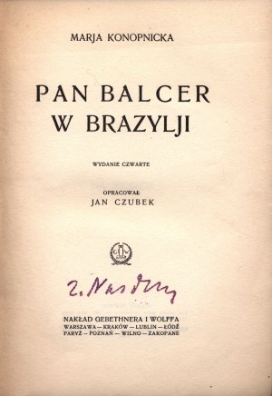 Konopnicka Maria- Mr. Balcer in Brazil