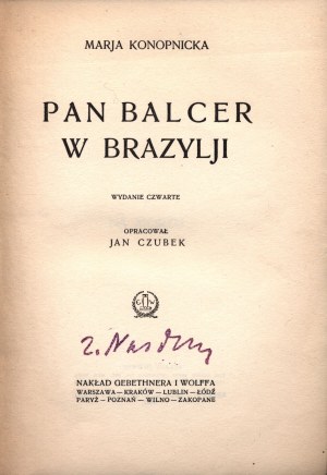 Konopnicka Maria - pán Balcer v Brazílii