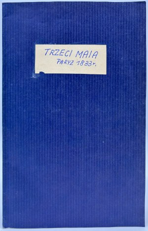 [Grande émigration] Le 3 mai. Paris [17 mai 1833].