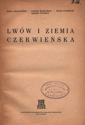 Lviv and the Czerwienska region (infrequent)[Lviv 1938].