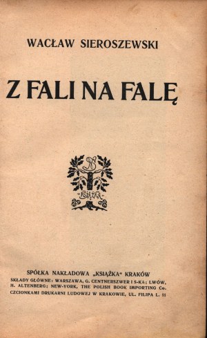 (Japan)Sieroszewski Waclaw- Von Welle zu Welle [Signatur des Autors][Krakau 1910].