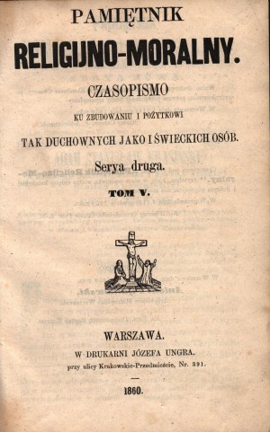 (Halblederzeitschrift) Religiöses und moralisches Tagebuch. Eine Zeitschrift zur Erbauung und zum Nutzen von Geistlichen und Laien [Bd. V, 1860].