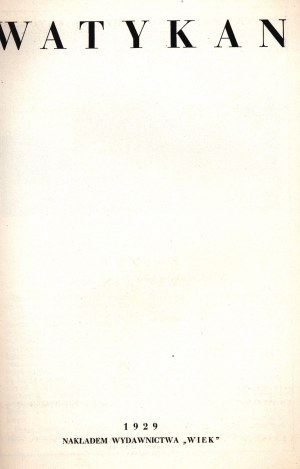 Vatikán. Ilustrovaná katolícka encyklopédia [Varšava 1929].