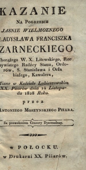 Spoluautorská sbírka čtyř kázání z počátku 19. století (vzácné)