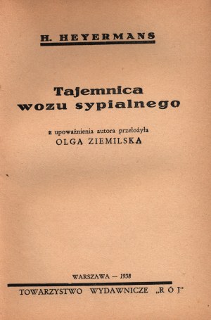 Heijermans Herman - Il mistero del vagone letto [montaggio fotografico di Zbigniew Jurkowski].