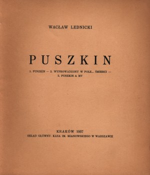 Lednicki Wacław- Puszkin [Kraków 1937]