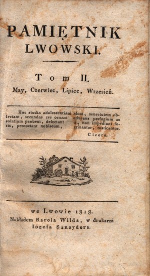 Journal de Lviv. Volume II [Lwów 1818] [Bibliothèque Ossoliński, distillerie, cygnes].