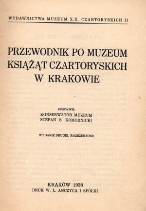 Komornicki Stefan- Przewodnik po Muzeum XX.Czartoryskich w Krakowie
