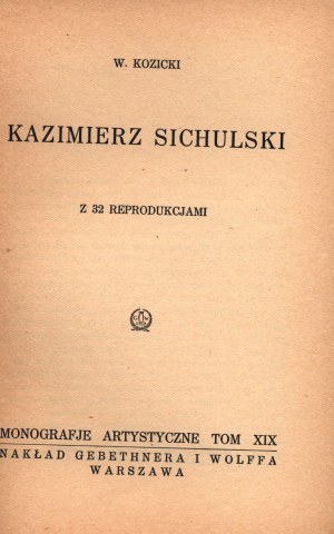 Kozicki Władysław- K.Sichulski [Krakau 1928].
