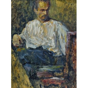MAKOWSKI, Józef (1914-1997) - Autoportret. Olej na kartonie 41x31 cm (w świetle opr.), sygn. p. d. : Makowski...
