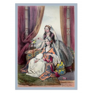 Lithograph, 19th century, Georgian women