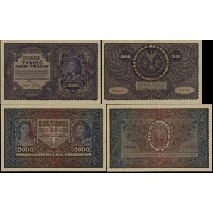 Polska, zestaw banknotów inflacyjnych, 1919-1920