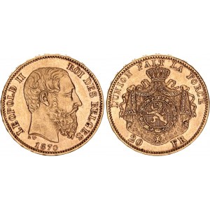 Belgium 20 Francs 1870