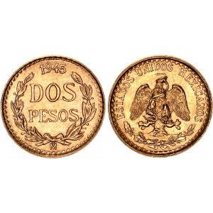 Mexico 2 Pesos 1945 Mo
