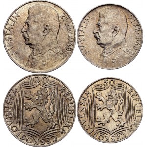 Czechoslovakia 50 - 100 Korun 1949