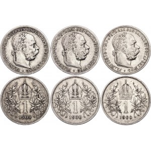 Austria 3 x 1 Corona 1900