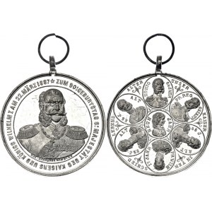 Germany - Empire Aluminium Medal 90th Anniversary of the Birthday of Wilhelm I 1887