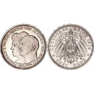 Germany - Empire Anhalt-Dessau 3 Mark 1914 A