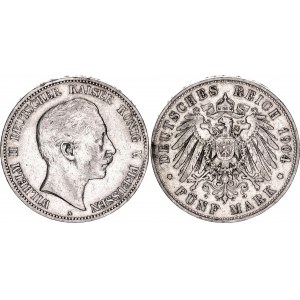 Germany - Empire Prussia 5 Mark 1904 A