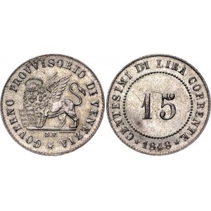 Italian States Venice 15 Centesimi 1848 ZV