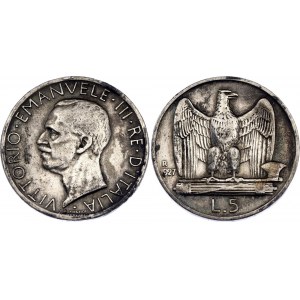Italy 5 Lire 1927 R