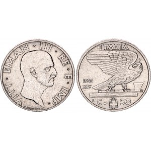 Italy 50 Centesimi 1936 (XIV) R Rare