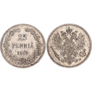 Russia - Finland 25 Pennia 1916 S