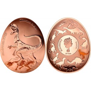 Samoa 20 Cents 2023 Dinosaurs in Asia