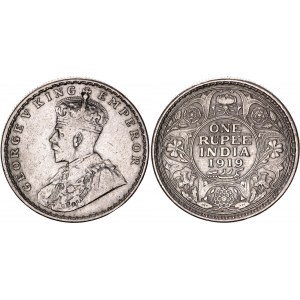 British India 1 Rupee 1919