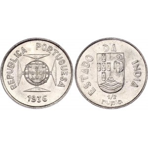 Portuguese India 1/2 Rupia 1936