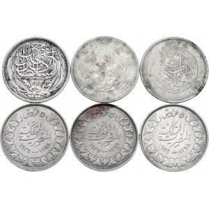 Egypt 6 x 5 Piastres 1917 - 1939 AH 1335 - 1358