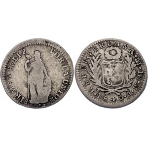 Peru 1 Real 1840 LIMAE MB