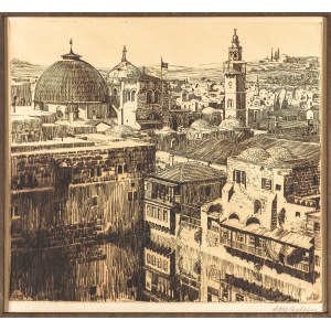 Efraim Moses Lilien (1874-1925), Pohled na Jeruzalém, 1908
