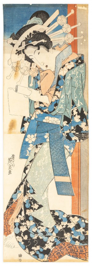Eisen Keisai (1790-1848), Oiran [kurtyzana najwyższej rangi], ok. 1830-1845