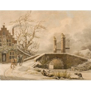 Henricus Ferdinandus JONGERING [1778-1808], Zimowy pejzaż