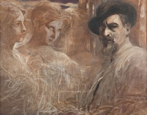 Franciszek Żmurko, Autoportret z muzami, ok. 1910