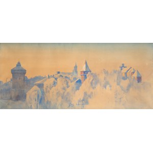 Julian Fałat, Widok na Kraków (Kraków w śniegu), 1904
