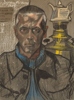Stanisław Ignacy Witkiewicz Witkacy, Autoportret z samowarem, 1917