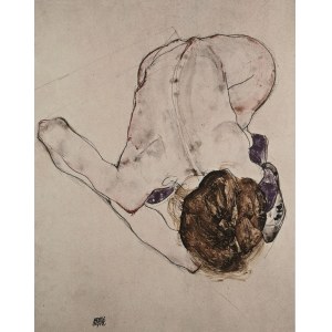 Egon Schiele (1890-1918), Akt w niebieskich pończochach