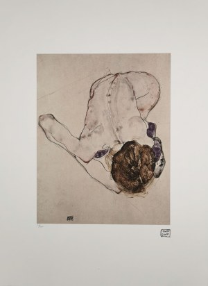 Egon Schiele (1890-1918), Akt w niebieskich pończochach