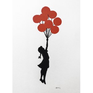 Banksy (geb. 1974), Mädchen mit Luftballons