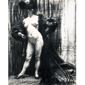 Frantisek Kupka (1871-1957), Naga kobieta we wnętrzu