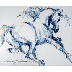 Krzysztof Jarocki, Horse on a White Background