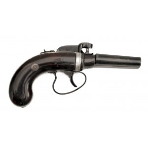 Raritní dvouhlavňová perkusní pistole s kolébkovým systémem, Westley Richards