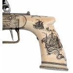Honosná pistole s křesadlovým zámkem - devítihlavňová pepřenka, John Twigg