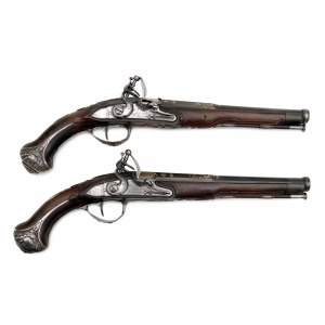 Pár honosných křesadlových pistolí z majetku  krále Sardinie a vévody Savojského