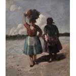 Two Girls with Baskets, Tivadar Josef Mousson