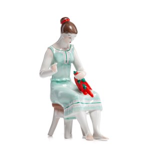 Figurka - Kobieta z papryką - HOLLOHAZA