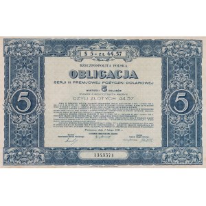 OBLIGACJA NA 5 DOLARÓW, seria III, Polska, Warszawa 1.02.1931