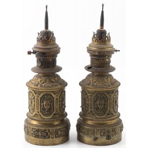 PARA LAMP OLIWNYCH, Francja, Paryż, M. Dombrowski, ok. 1840